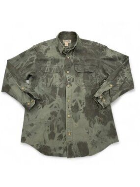 Duluth Trading Denim Camouflage Jacket Green Camo Military Army Field Men's M